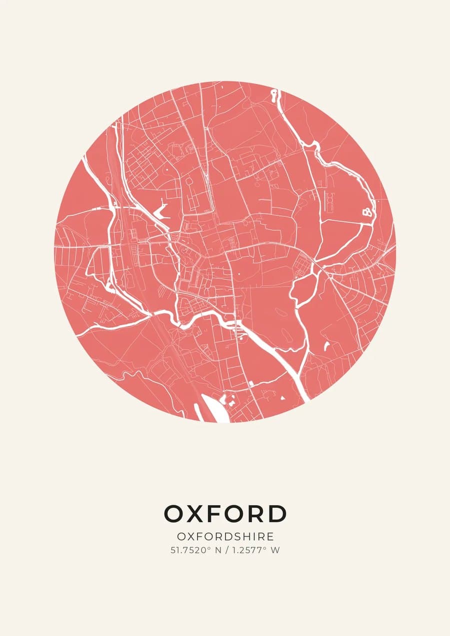 Oxford print in a circular flamingo style